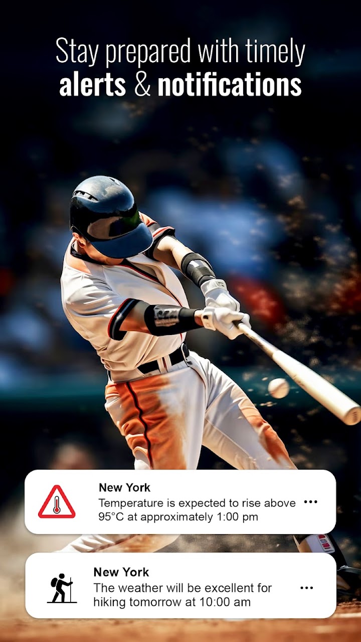 Timely weather alerts and notifications